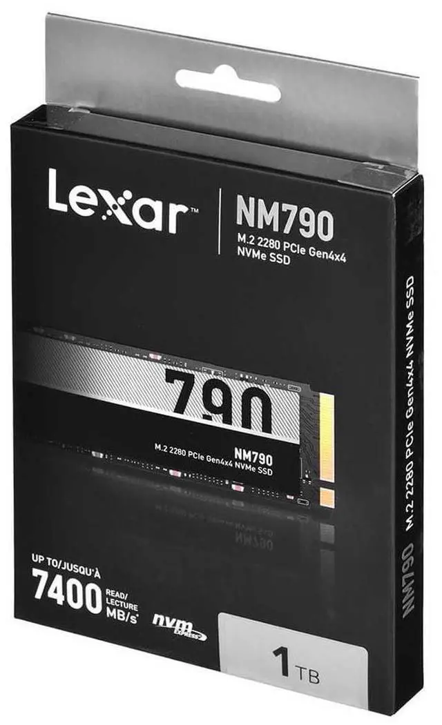 Alt view image 7 of 8 - Lexar 1TB NM790 SSD PCIe Gen4 NVMe M.2 2280 Internal Solid State Drive, Up to 7400/6500 MB/s Read/Write, Compatible with PS5, for Gamers and Creators, Black (LNM790X001T-RNNNG)