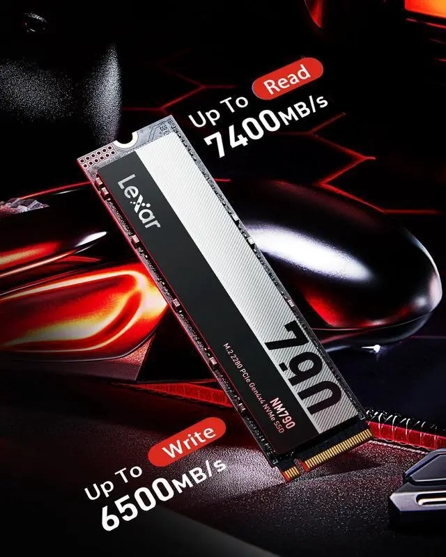 Lexar NM790 4TB 蝉族 NVMe M.2 PCIe Gen4x4 Lexar® NM790 M.2 2280 PCIe Gen 4x4 NVMe SSD | Lexar