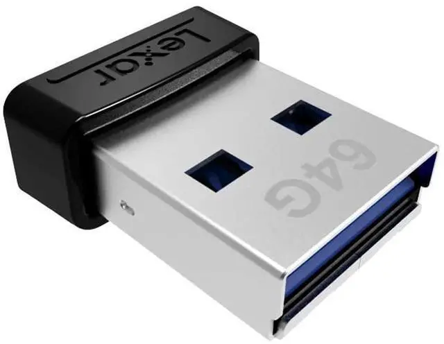 Alt view image 3 of 8 - Lexar LJDS47-64GABBK MAG 64GB USB 3.1 Flash Drive r250MB/s Lexar JumpDrive S47 Low Profile Black/Silver