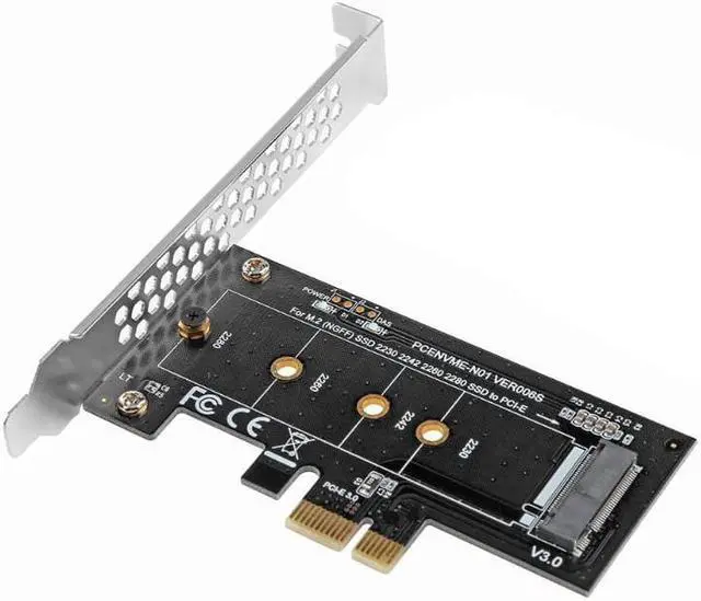 Alt view image 2 of 4 - M.2 NVME Adapter M.2 SSD to PCIE 3.0 X1 Expansion Card Converter Riser Card M Key Connector for M2 NGFF NVMe SSD hard drive