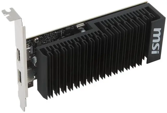 Alt view image 3 of 5 - MSI GeForce GT 1030 DirectX 12 GT 1030 2GH LP OC 2GB 64-Bit GDDR5 PCI Express 3.0 x16 (uses x4) HDCP Ready Low Profile Video Card