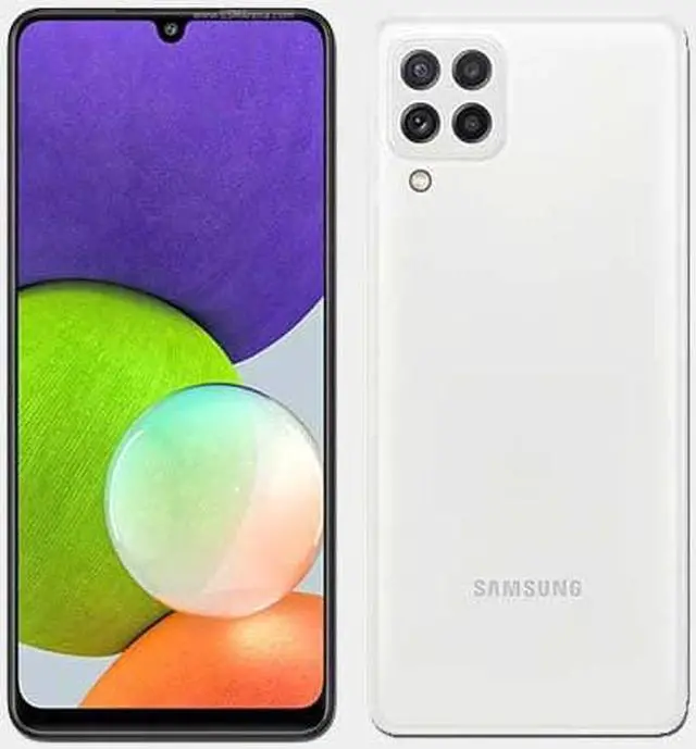 Alt view image 3 of 7 - Samsung Galaxy A22 4G LTE 6.4" HD+ Quad Camera 5000mAh Battery, Dual Sim GSM Unlocked Global 4G Volte (NOT VERIZON/Boost) International Model A225F (White, 64GB+4GB)