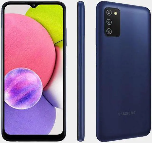 Alt view image 5 of 7 - Samsung Galaxy A03s (A037M) 64GB Dual SIM, GSM Unlocked, (CDMA Verizon/Sprint/Boost Not Supported) Smartphone Latin American Version No Warranty (Blue)
