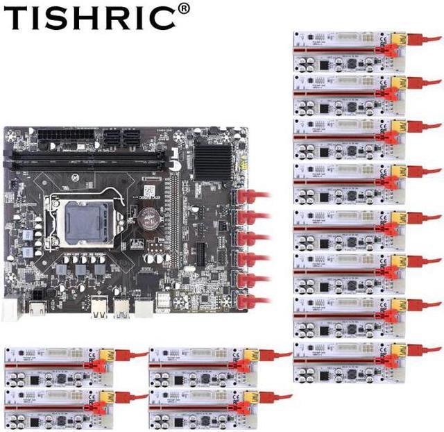 BTC B250C Mining Motherboard Set 12 USB 3.0 To PCI-E X16 X1