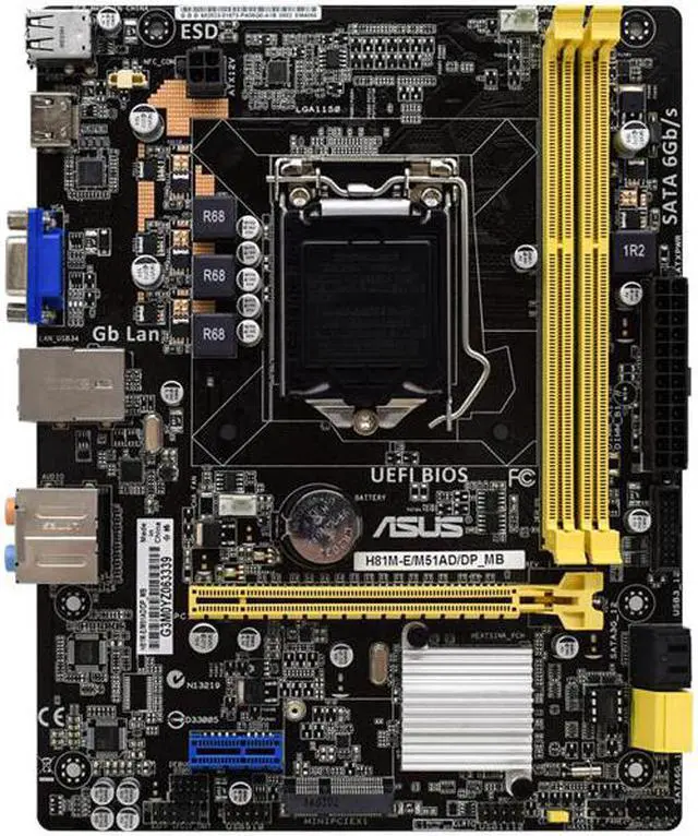 Alt view image 2 of 5 - ASUS H81M-E/M51AD/DP_MB Intel H81 LGA 1150 Desktop PC Motherboard DDR3 PCI-E X16 USB2.0 SATA2 mATX Core i3 i5 i7 Cpus
