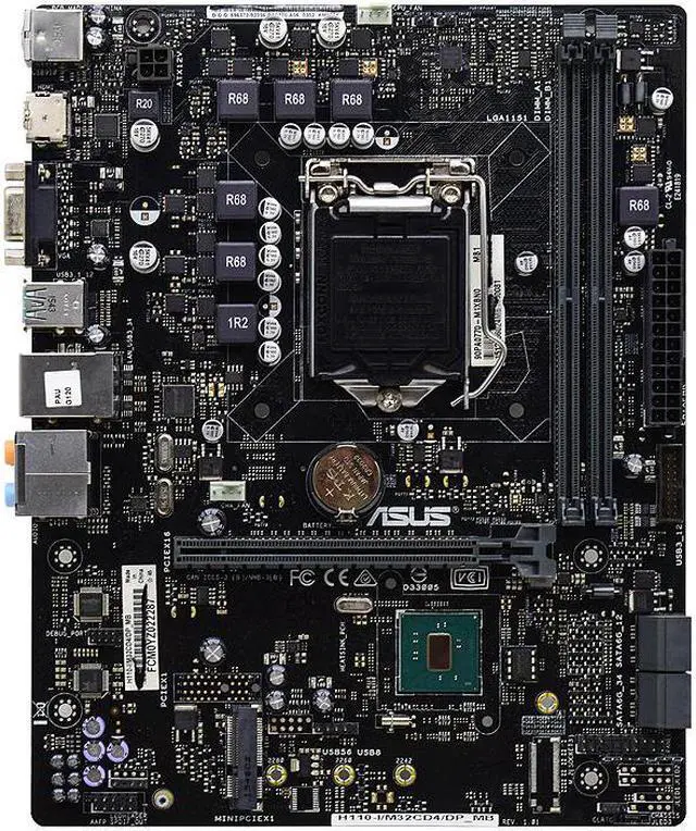 Alt view image 2 of 3 - ASUS H110-I/M32CD4/DP_MB  LGA1151 Intel H110 Desktop PC Motherboard DDR4 PCI-E 3.0 X16 USB3.0 SATA3 Core i3 i5 i7 CPUS