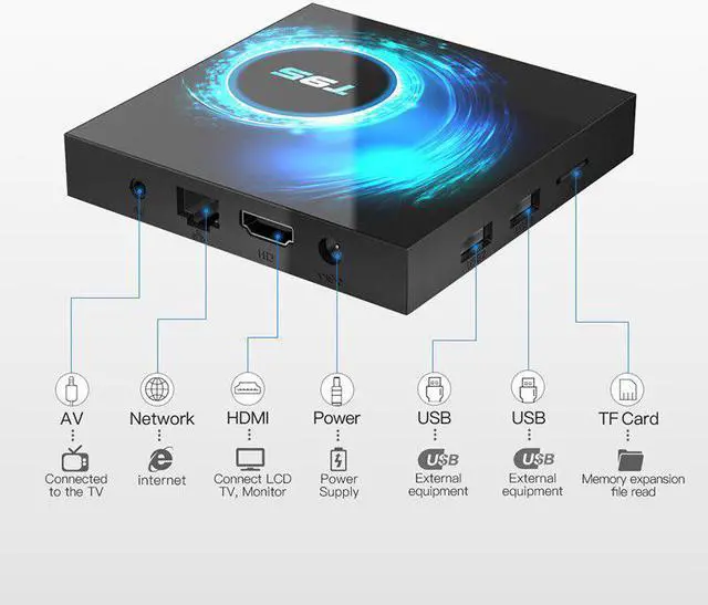 Alt view image 4 of 4 - 2021 T95 Smart TV Box Android 10.0 4G 32GB 6K Youtube Media Player 2.4G+5G+BT Wifi TVBOX Android Set-Top 2GB 16GB Set top box