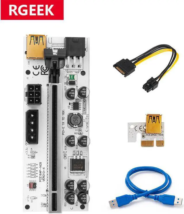 Main image of 010 PCI-E Riser Card 010S 010X 009S 60CM USB 3.0 Cable PCI Express 1X to 16X Extender PCIe Adapter for GPU Graphics Card