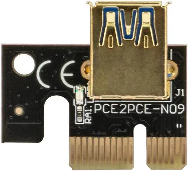 Alt view image 5 of 5 - 1-10Pcs Upgrade PCIE Riser 011 PRO 10 Capacitance 6Pin Super Stable PCI Express 16X Riser Video Card Extender For Bitcoin Mining