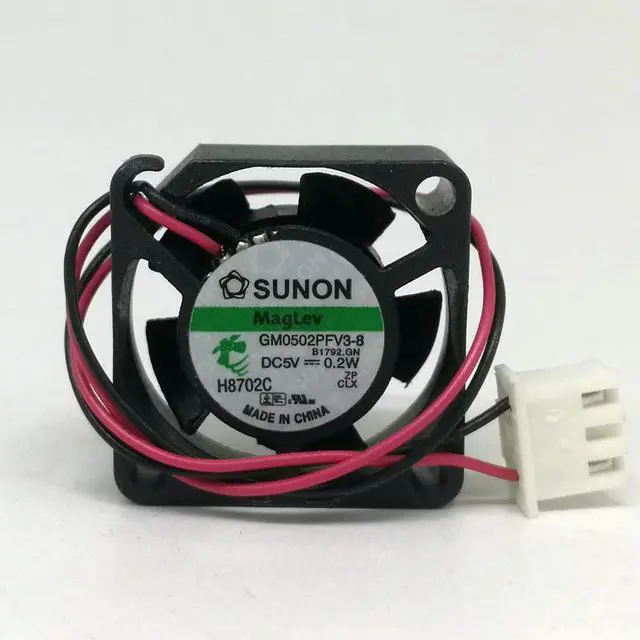 Alt view image 4 of 4 - mini micro cooling fan 25mm Sunon GM0502PFV3-8 DC5V 0.2W 25x25x10MM 2.5cm 2Lines Ultra thin set top box Cooling fan