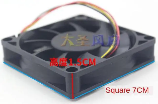 Alt view image 4 of 4 - For everflow R127015BU DC 12V 0.30Amp 7015 7CM computer pc chassis Cooling Fan