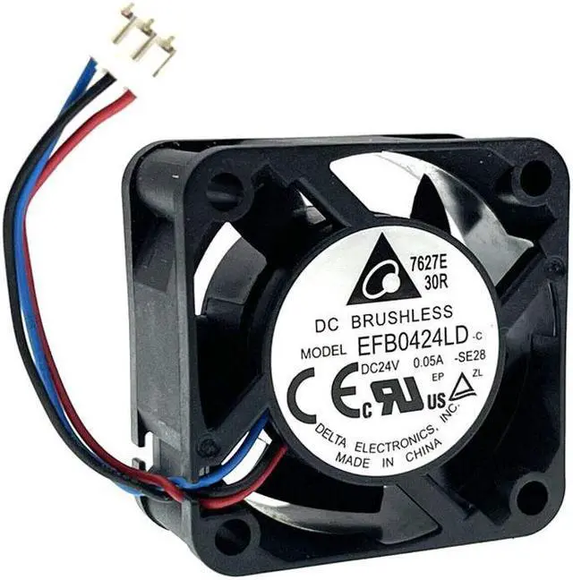 Main image of 40mm 24V Fan,for DELTA EFB0424LD -SE28 4020 40X40X20 mm  4cm 0.05A 3-wire 3Pin Quiet Converter Chassis 3D Printer Cooling