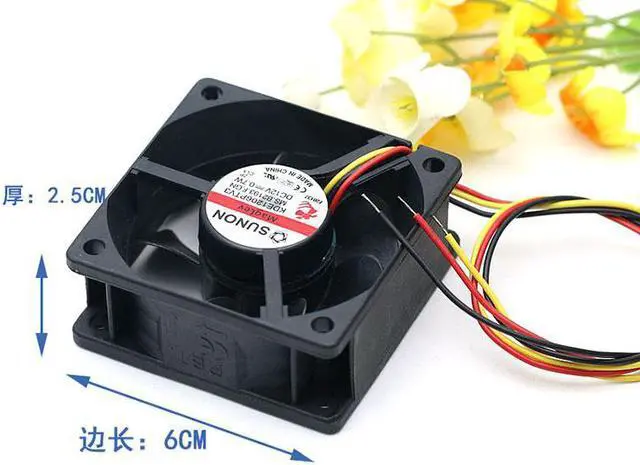Alt view image 6 of 6 - 60mm Mute Quiet Cooling Fan 6cm KDE1206PTV3 12V 0.7W 6025 60X60X25mm Magnetic Bearing Cooler