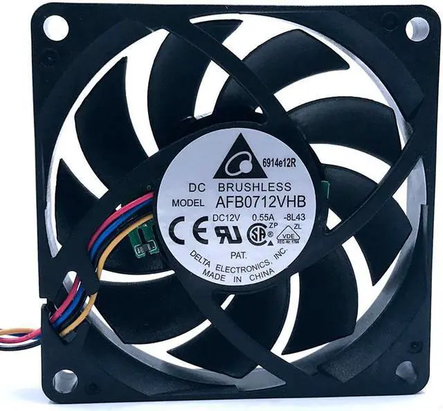Alt view image 2 of 4 - for delta electronics  AFB0712VHB DC12V 0.55A 45CFM 5200RPM PWM computer cpu server inverter cooling fan