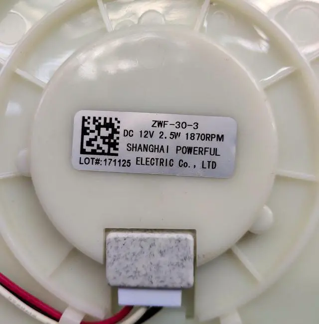 Alt view image 4 of 4 - refrigerator cooling fan ZWF-30-3 DC12V 2.5W 1870RPM for BCD-201WEC B15184 .4-5 or else