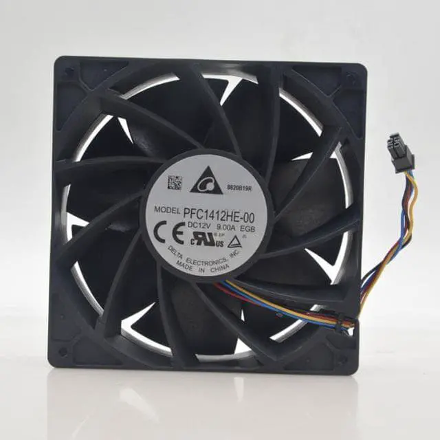 Alt view image 3 of 4 - Cooling Fan Delta PFC1412HE-00 12V 9A kz14038b012u For Whatsminer M20s M21S M31s M30s FAN 14cm 4PIN AND 6PINS