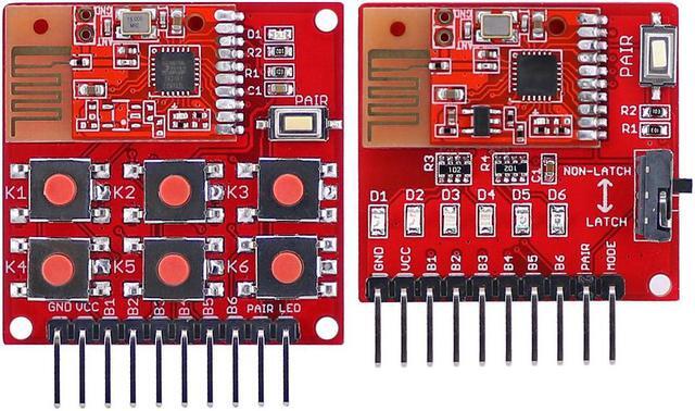 Main image of 2.4G 2.5G Wireless Switch Remote Kit 6 Channel Transmitter Receiver Module Without Programming for DIY Onboard Pair Button