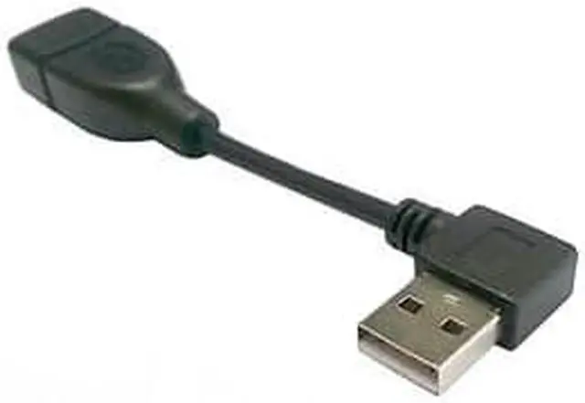 Alt view image 2 of 2 - NGFF 480M USB 2 0 Right Angled 90D A Type Male to Female Extension Cable 10cm