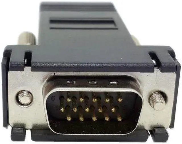 Alt view image 5 of 7 - NGFF 2pcs/lot  VGA RGB 15pin Extender Male To LAN CAT5 CAT5e RJ45 Ethernet Female Adapter Black