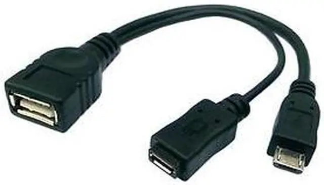 Alt view image 2 of 2 - NGFF Micro USB Host OTG Cable w USB Power for i9100 i9300 i9220 i9250 N7100 Xoom
