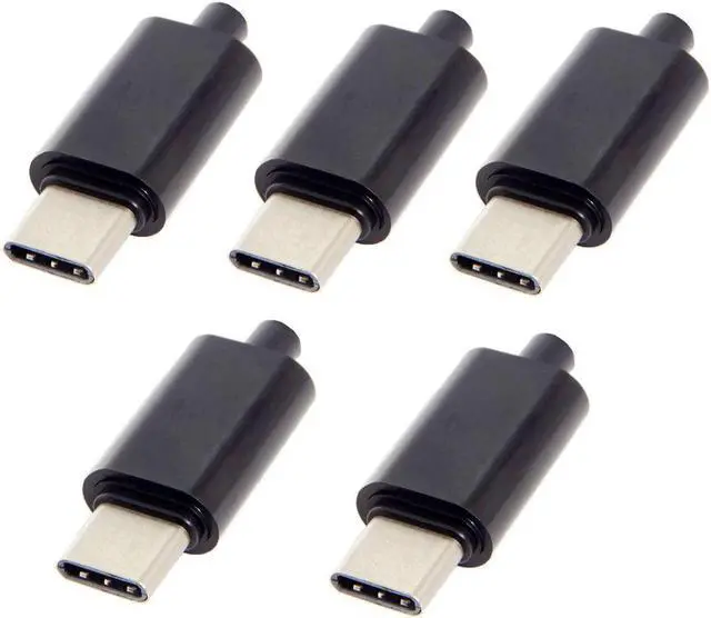 Alt view image 5 of 7 - NGFF 5pcs/lot DIY 24pin USB Type C USB-C Male OTG Host Type 5.1k Resistor with Black Housing Cover