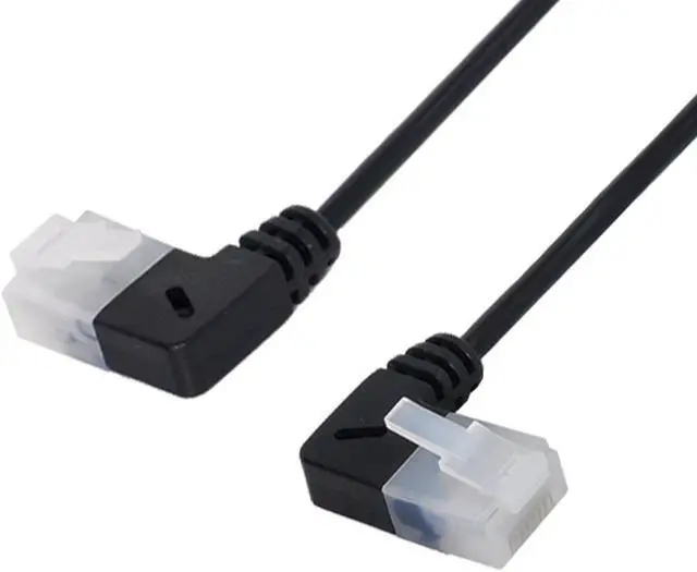 Alt view image 6 of 7 - Cat6 Ethernet Cable RJ45 Left to Right Angled 25cm UTP Network Cable Patch Cord Cat6a Lan for Laptop Router TV BOX