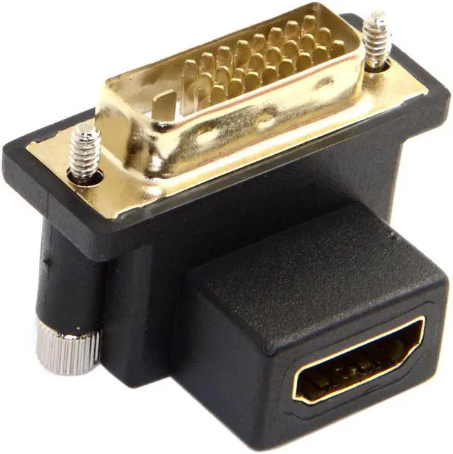 Alt view image 5 of 7 - CYDZ  90 Degree Down Angled DVI Male to HDMI-compatible Female Adapter for Computer & HDTV & Graphics Card