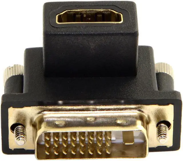 Alt view image 7 of 7 - CYDZ  90 Degree Down Angled DVI Male to HDMI-compatible Female Adapter for Computer & HDTV & Graphics Card