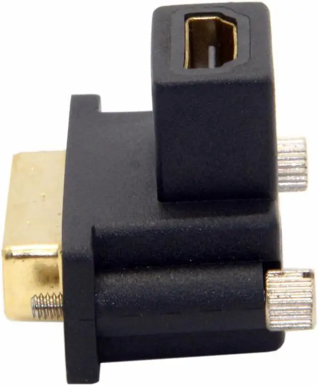 Alt view image 7 of 7 - NGFF DVI Male to HDMI-compatible Female Adapter 90 Degree Up Angled for Computer & HDTV & Graphics Card