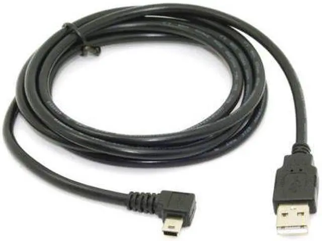 Alt view image 5 of 7 - NGFF Mini USB B Type 5pin Male Right Angled 90 Degree to USB 2.0 Male Data Cable 6ft