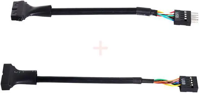 Alt view image 5 of 7 - CY USB 3.0 20pin Housing Header Female Cable Reversible for Motherboard to 2pcs USB 2.0 9Pin