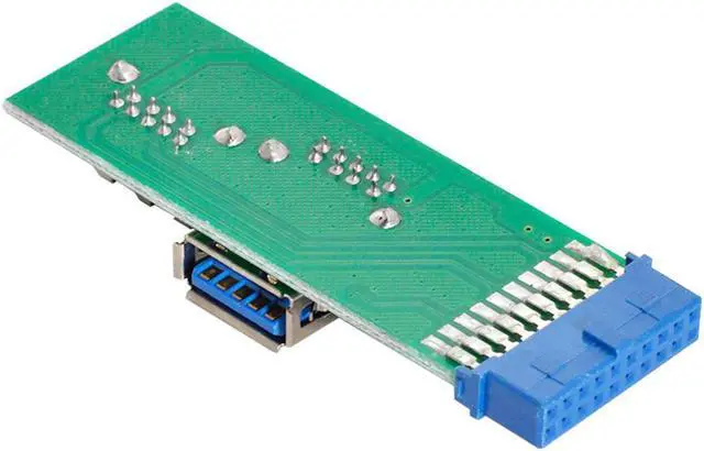 Main image of NGFF  USB 3.0 Dual SideType A Female to Motherboard 20Pin 19 Pin Box Header Slot Adapter PCBA with LED
