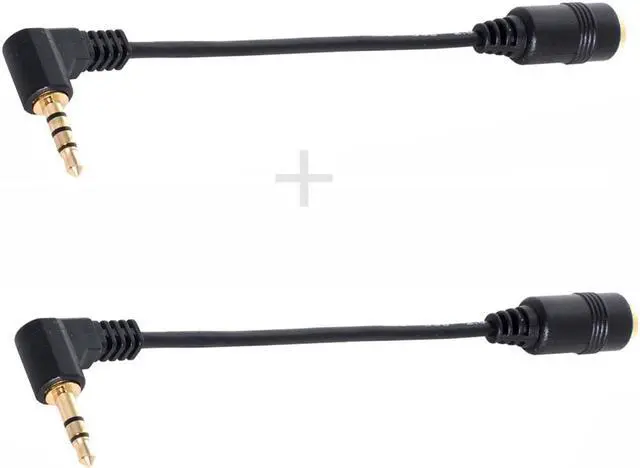 Alt view image 4 of 4 - 1Set 3/4 Poles Audio Stereo 90 Degree Right Angled 3.5mm Male to Female Extension Cable