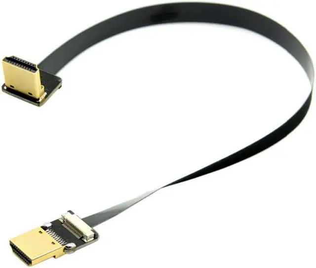 Main image of NGFF 20cm FPV HDMI-compatible Male to 90 Degree Down Angled HDMI-compatible Male HDTV FPC Flat Cable for Multicopter Aerial