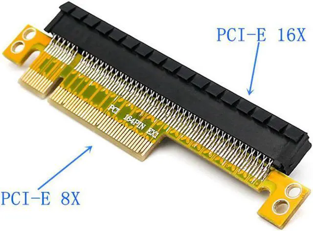 Alt view image 4 of 4 - CYSM PCI-E Express 8x to 16x Extender Converter Riser Card Adapter Male to Female Extension