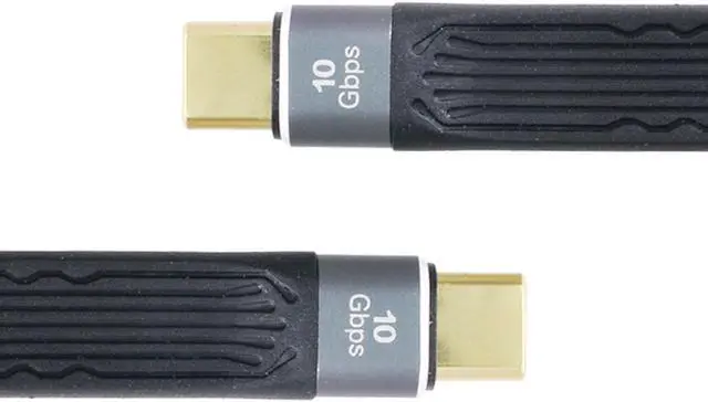 Alt view image 2 of 4 - Type-C USB-C Male to Male USB 3.1 10Gbps Flat Slim FPC Data Cable for Laptop & Phone 13cm