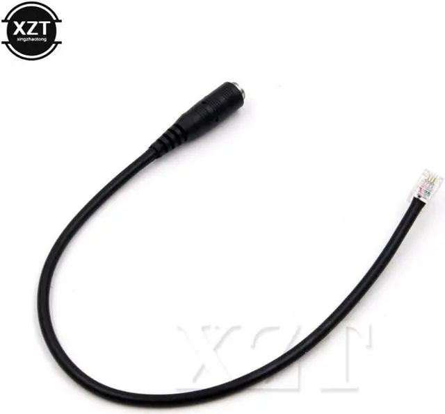 Alt view image 3 of 3 - 3.5mm Smartphone Cable Jack to RJ12 Headset To Office Phone Cable Cord Converter Telephone Using Adapter