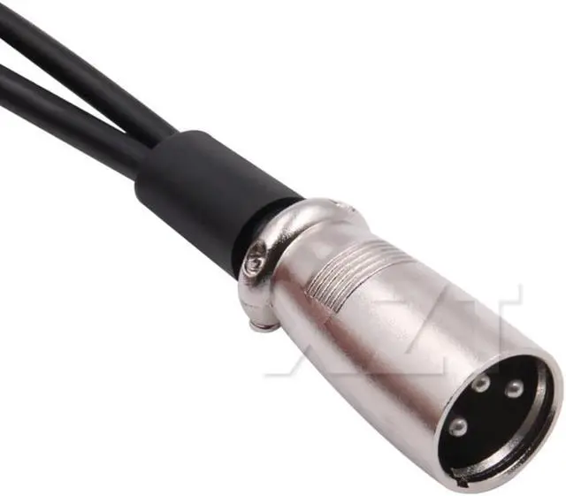 Alt view image 2 of 6 - AT 1PCS Premium Male Plug to 2 Female Jack Mic Audio Adapter XLR Cable 1.5Ft 0.5M high performance Black
