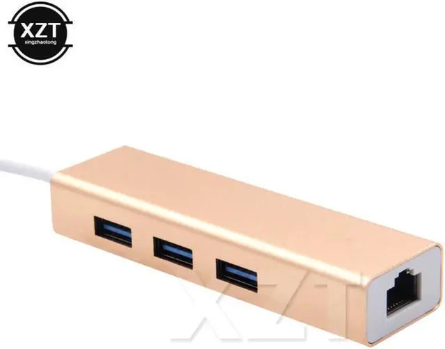 Alt view image 3 of 6 - 1pcs USB 3.0 to RJ45 Lan Card Gigabit Ethernet Network Adapter 3 Port HubLan Network Port Card For Windows XP 7 8/Mac OS Adapter