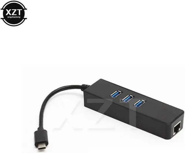 Alt view image 3 of 6 - USB-C Hub Hab USB Type-C to 3 ports USB 3.0 Hubs with RJ45 External Lan Adapter Ethernet for Macbook ChromeBook Multi-Function