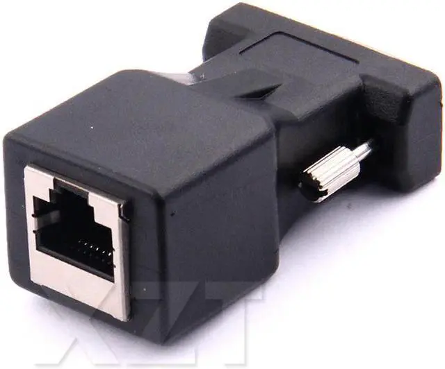 Alt view image 6 of 6 - 10pcs/Lot Hot Selling VGA Extender Male To Lan Cat5 Cat5e RJ45 Ethernet Female Adapter RJ45 to VGA adpater
