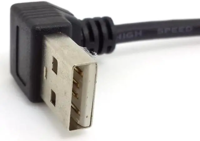Alt view image 2 of 3 - 90 Degree Down Angled Type USB 2.0 A Male to USB A Female Cable 20cm