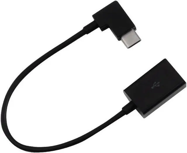 Alt view image 3 of 5 - Right Angled 90 Degree USB-C Type-C to USB 2.0 Female OTG Cable for Samsung Galaxy S8 S8+ Plus Cell Phone 0.1M