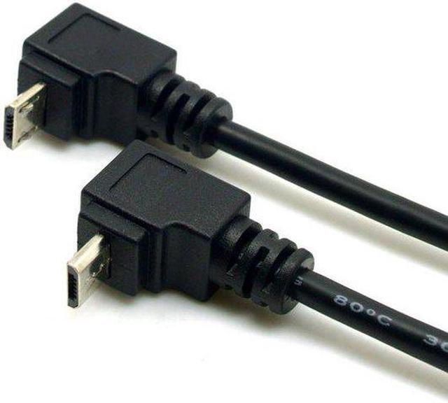 Alt view image 2 of 5 - 2pcs USB 2.0 Male to Micro USB  90 Degree Up & Down Angled Cable for Cell Phone Tablet