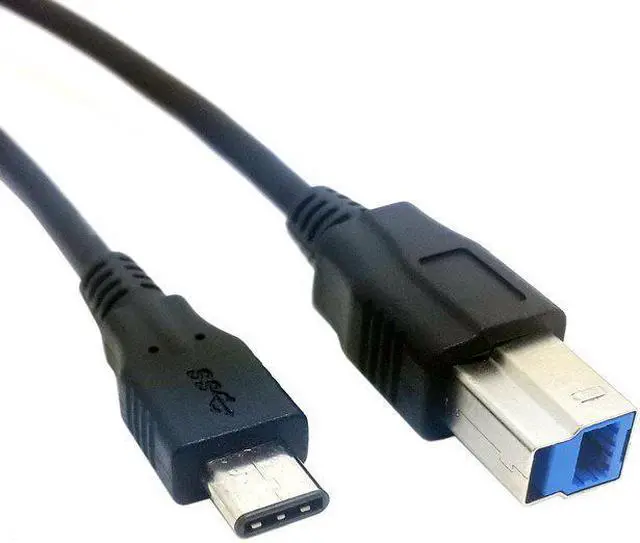 Alt view image 2 of 3 - USB-C USB 3.1 Type C Male Connector to USB Standard B Male Data Cable for Apple Laptop & Laptop Black