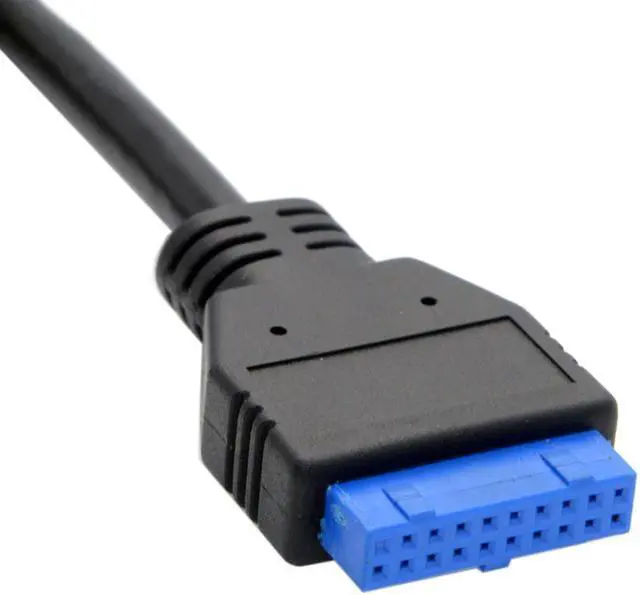 Alt view image 2 of 3 - 90 D Left angled USB 3.0 B Type Male to 3.0 Motherboard 19pin Header Cable 50cm
