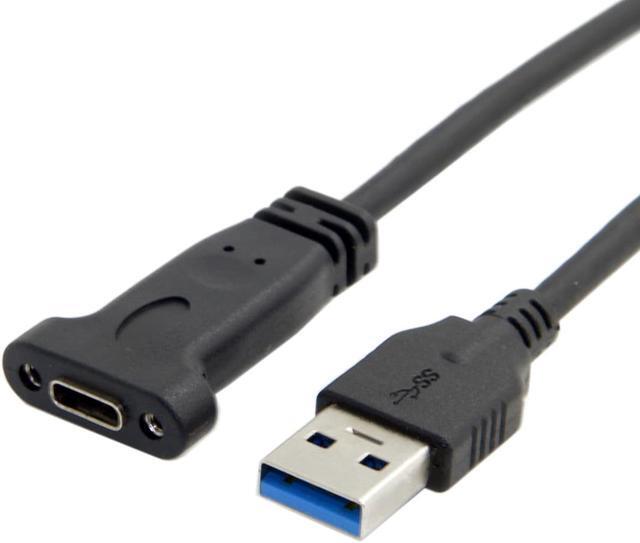 Alt view image 3 of 5 - USB-C USB 3.1 Type C Female to USB 3.0 A Male Data Cable for Laptop Tablet Mobile Phone
