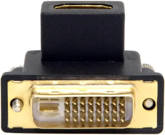 Alt view image 2 of 3 - HDMI-compatible Female to DVI Male 90 Degree Up Angled Adapter Converter for Computer & HDTV & Graphics Card