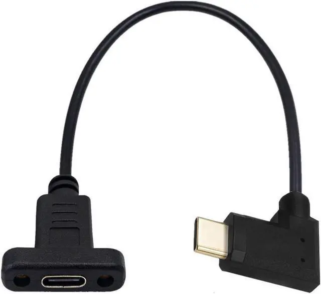 Alt view image 2 of 3 - USB 3.1 USB-C Type C Female to USB-C Male 90 Degree Angled Extension Data Cable 30cm