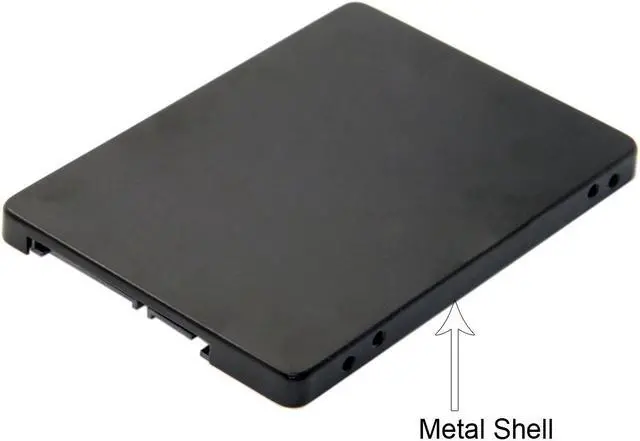 Alt view image 3 of 3 - M.2 NGFF (SATA) SSD B+M Key Socket 2 to 2.5 SATA Adapter Card Adapter Converter with Black White Metal Case
